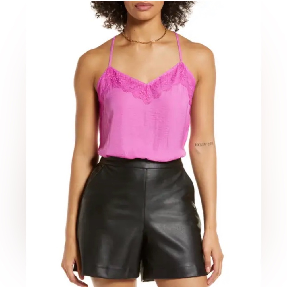 NWT halogen racerback tank cami rosebud M